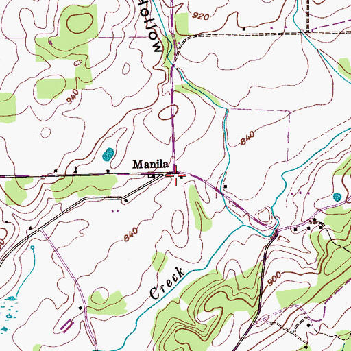 Topographic Map of Manila, TN