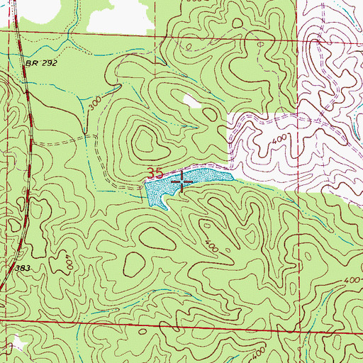 Topographic Map of Shelton Lake, AL