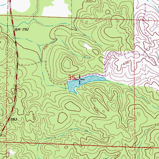 Topographic Map of Shelton Dam, AL