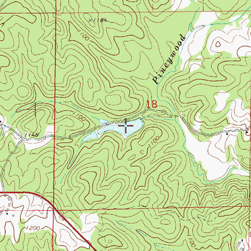 Topographic Map of Brady Lake, AL