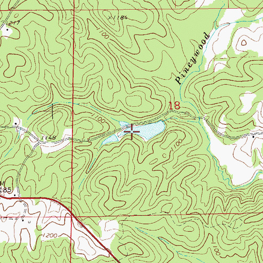 Topographic Map of Brady Lake Dam, AL