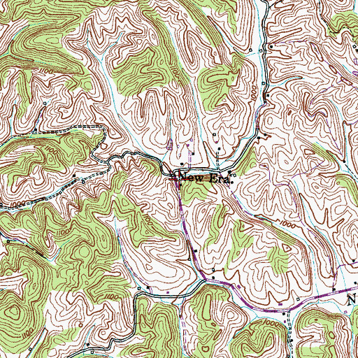 Topographic Map of New Era, TN