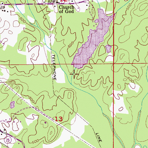 Topographic Map of Coosa Lodge Lake Dam, AL