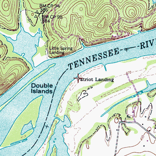Topographic Map of Patriot Landing, TN
