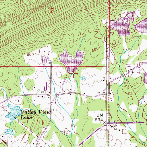 Topographic Map of North Valley View Lake Dam, AL