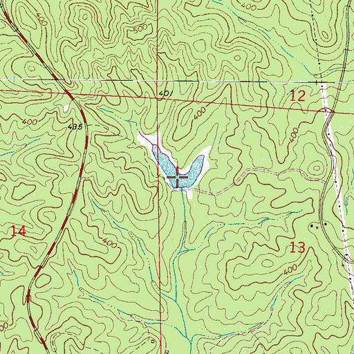 Topographic Map of Davis Lake, AL
