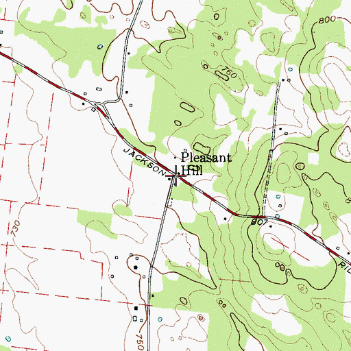 Topographic Map of Pleasant Hill, TN