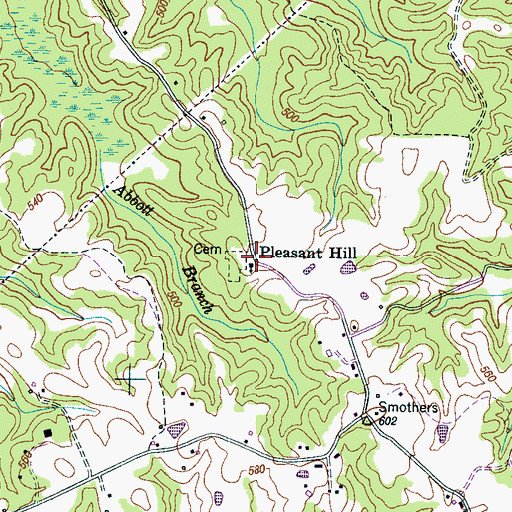 Topographic Map of Pleasant Hill, TN