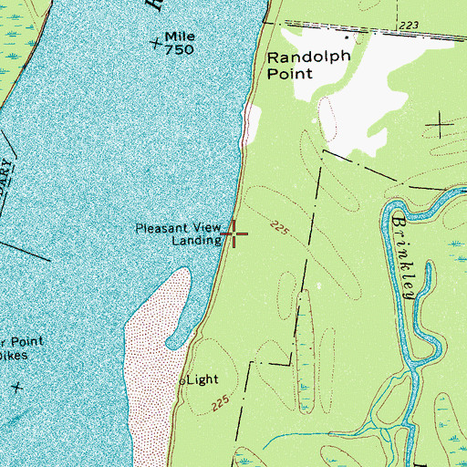 Topographic Map of Pleasant View Landing, TN