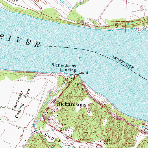 Topographic Map of Richardsons Landing, TN
