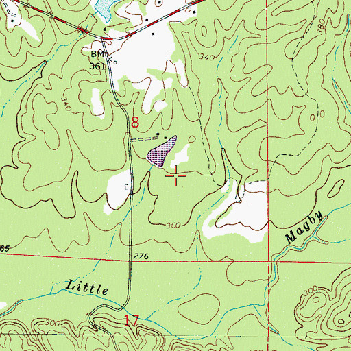 Topographic Map of Boggess Dam, AL