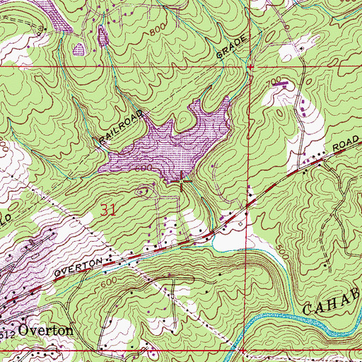 Topographic Map of Drummond Lake Dam, AL