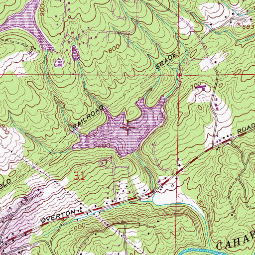 Topographic Map of Drummond Lake, AL