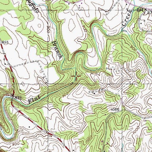 Topographic Map of Halls Mill (historical), TN
