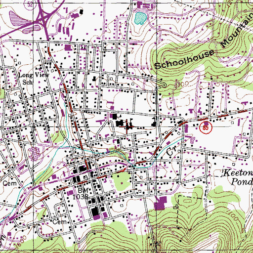 Topographic Map of Livingston Academy, TN