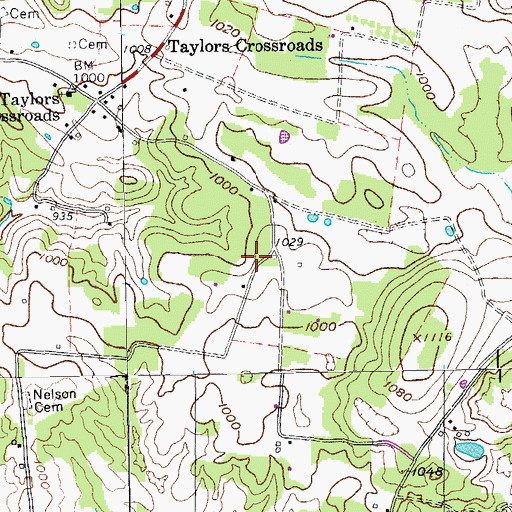Topographic Map of Lone Maple School (historical), TN