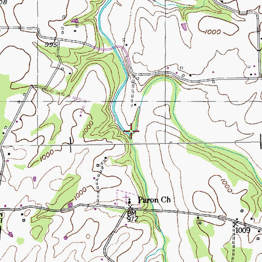 Topographic Map of Travis Mill (historical), TN