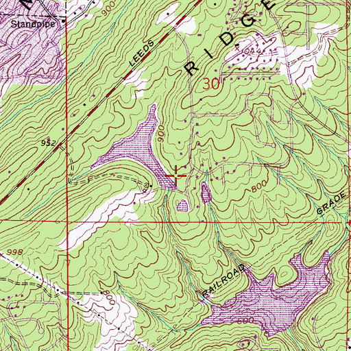 Topographic Map of Osborne Lake Dam, AL