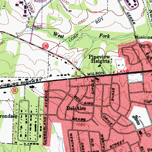 Topographic Map of The Church of Jesus Christ of Latter Day Saints, TN