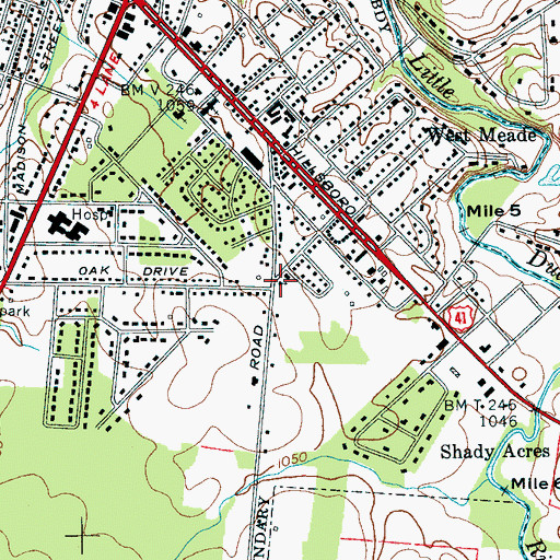 Topographic Map of Faith Freewill Baptist Church, TN