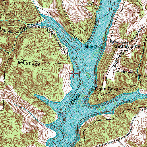 Topographic Map of Fourth Model School (historical), TN