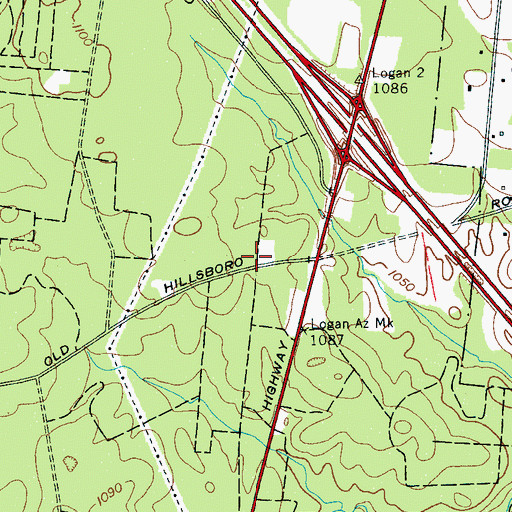 Topographic Map of Logan Chapel School (historical), TN