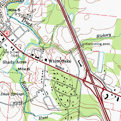 Topographic Map of Manchester Shopping Center, TN