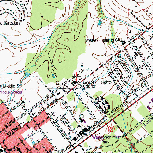 Topographic Map of Ragan School (historical), TN