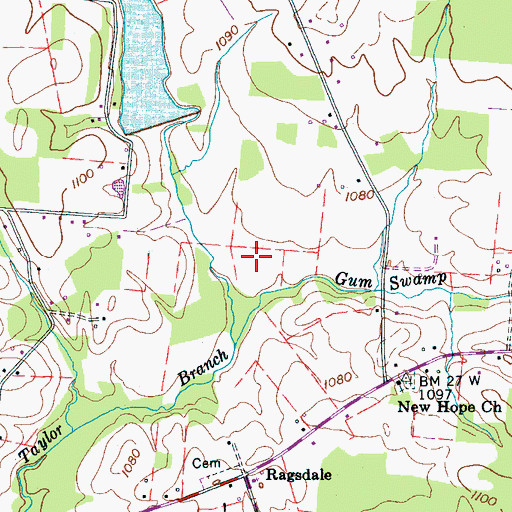 Topographic Map of Ragsdale School (historical), TN