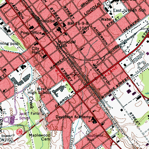 Topographic Map of Shorter Chapel African Methodist Episcopal Church, TN