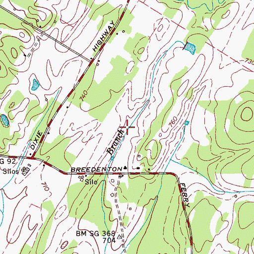 Topographic Map of Henleys Mill (historical), TN