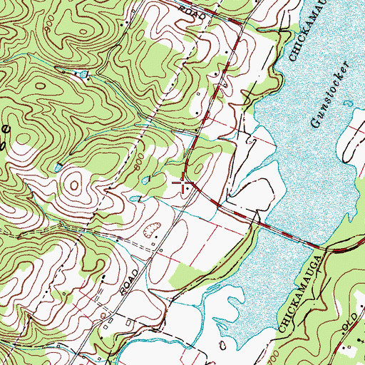 Topographic Map of Pleasant Hill School (historical), TN