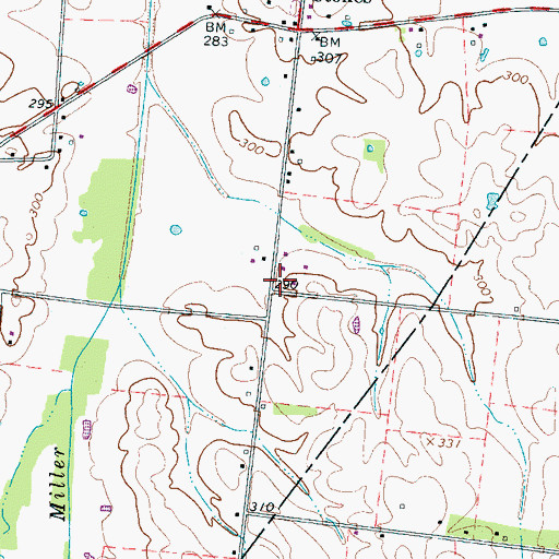 Topographic Map of Allens Chapel (historical), TN