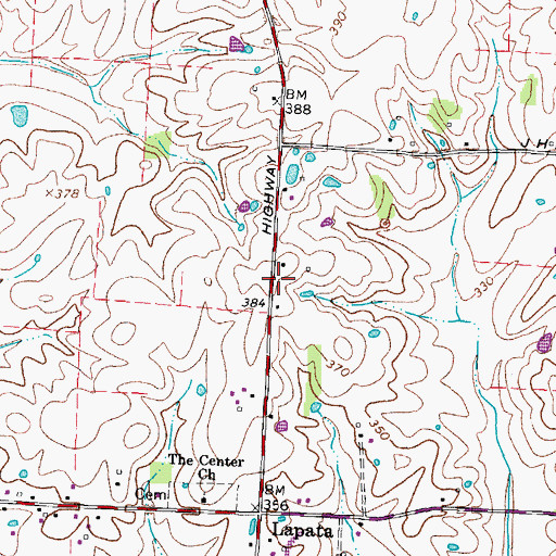 Topographic Map of Lisbon School (historical), TN