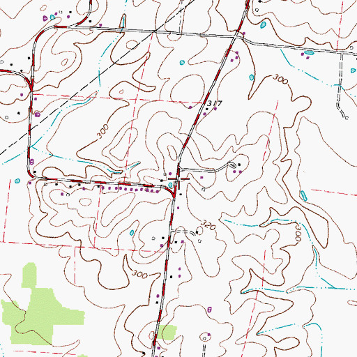Topographic Map of Tatumville School (historical), TN