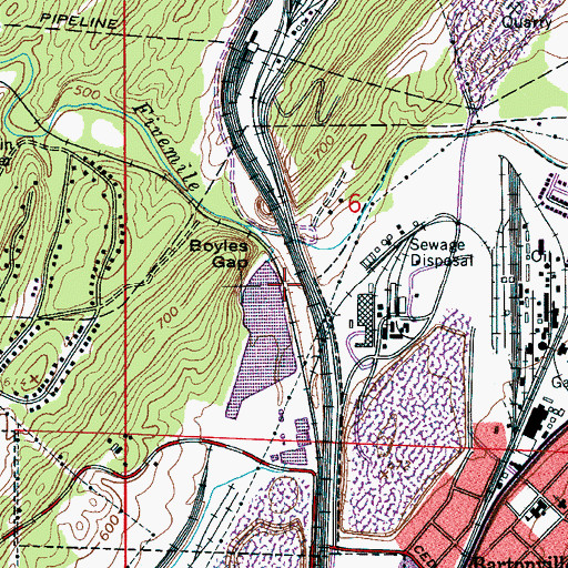 Topographic Map of Boyles Gap Lake Dam, AL
