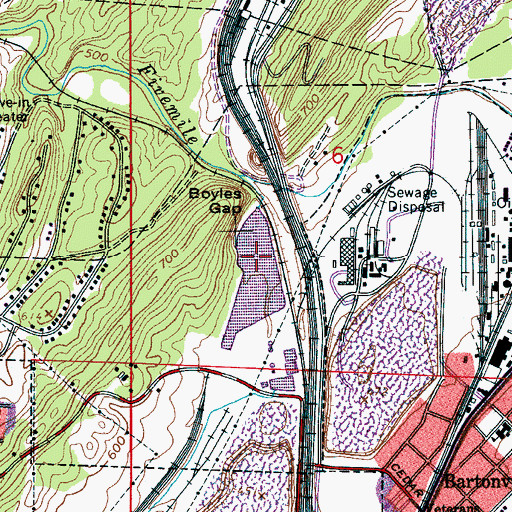 Topographic Map of Boyles Gap Lake, AL