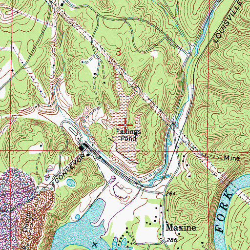 Topographic Map of Tailings Pond Number 2, AL