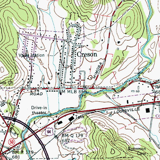 Topographic Map of Civilian Conservatino Corps Camp TVA Number 33 (historical), TN
