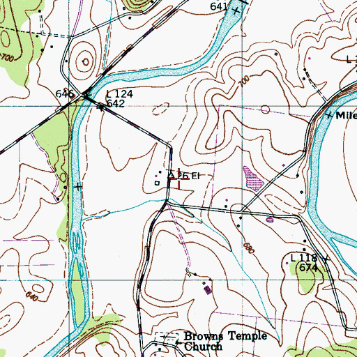 Topographic Map of Elk Valley Church (historical), TN