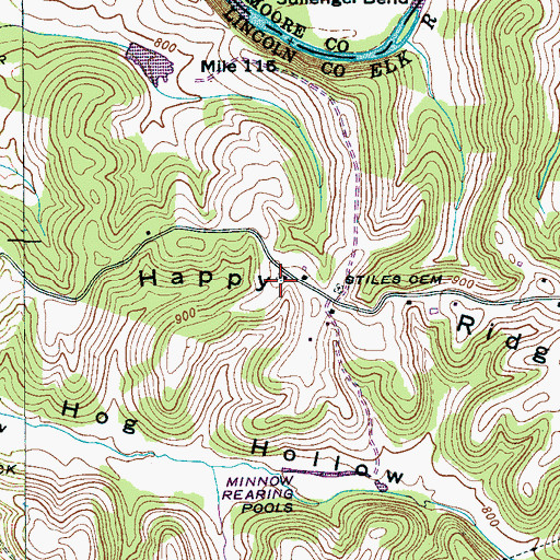 Topographic Map of Holman Cemetery, TN
