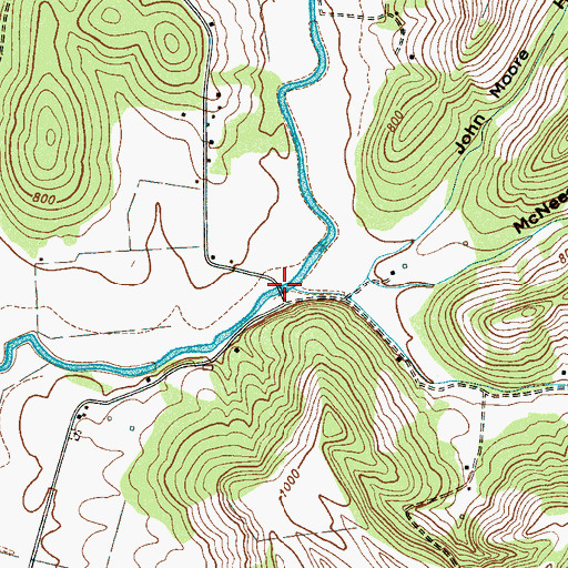 Topographic Map of Howards Mill (historical), TN