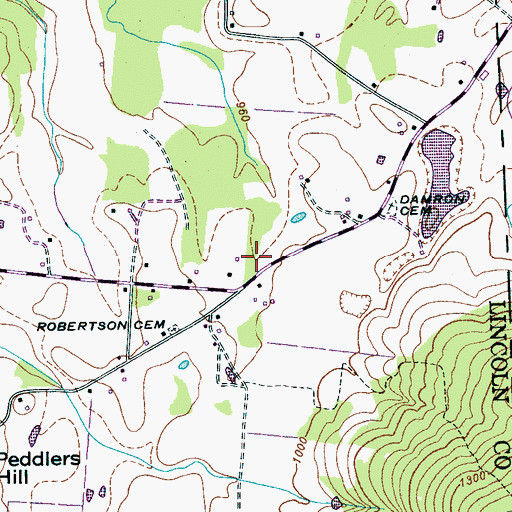 Topographic Map of Liberty Church (historical), TN