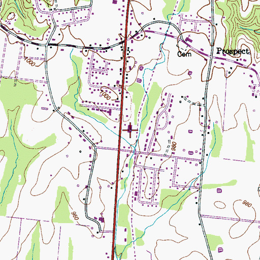 Topographic Map of Park City Shopping Center, TN