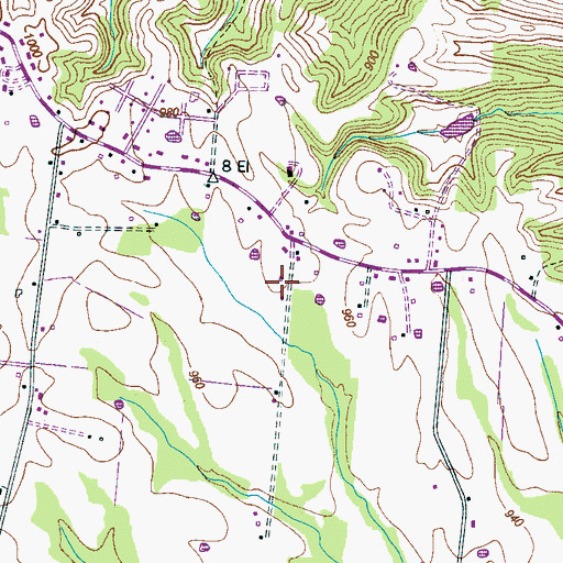 Topographic Map of Roland Hill Church (historical), TN
