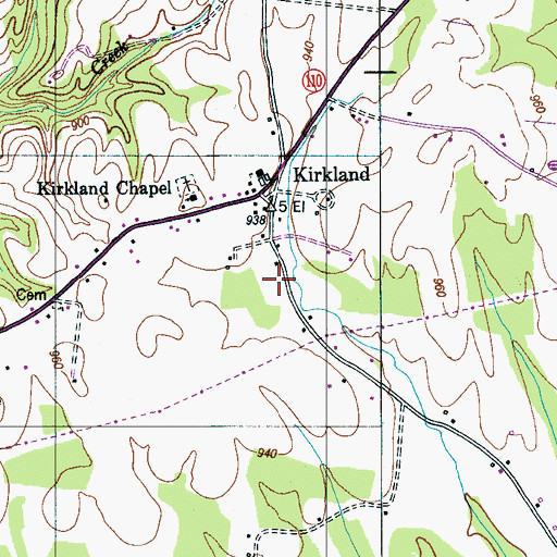 Topographic Map of Shields Gin (historical), TN