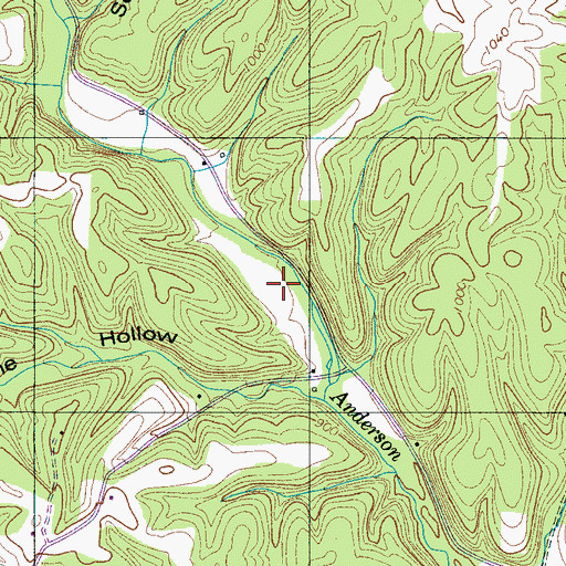 Topographic Map of Anderson Creek School (historical), TN