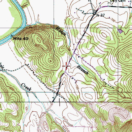 Topographic Map of Beech Grove Church (historical), TN