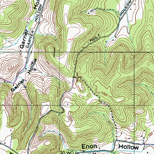Topographic Map of Cedar Grove School (historical), TN