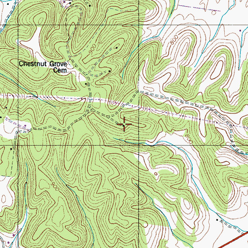 Topographic Map of Chestnut Grove School (historical), TN